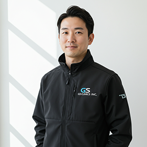 happy customer in his custom embroidered softshell jacket